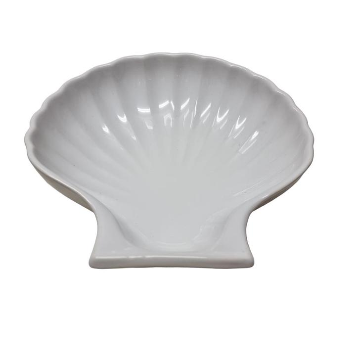 Vintage keramieken schelpen schaal, Huis en Inrichting, Woonaccessoires | Schalen en Manden, Zo goed als nieuw, Schaal, Overige vormen