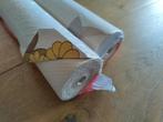 Vintage behang bloemen, geel bruin., Ophalen of Verzenden, Minder dan 10 m², Bruin