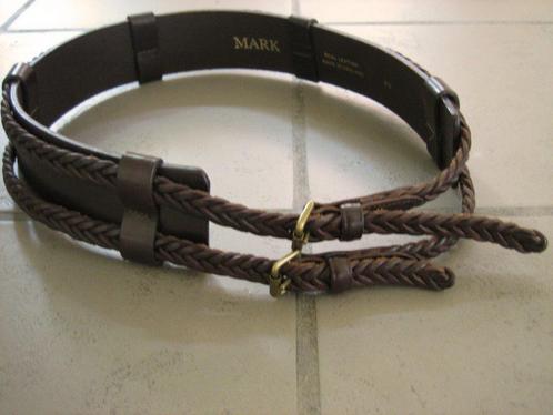 Mooie donkerbruin leren 3 in 1 tailleriem MARK 83 snazzeys, Kleding | Dames, Riemen en Ceinturen, Nieuw, Tailleriem, 80 tot 90 cm