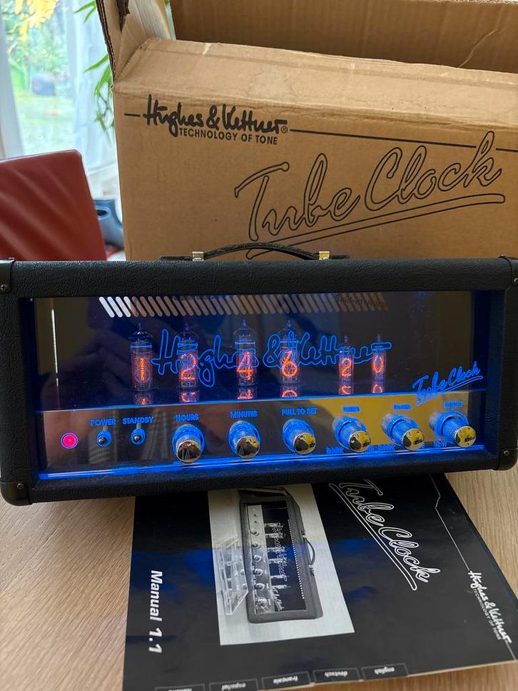 Hughes&Kettner Tube Clock (2006) - Zeldzaam!, Huis en Inrichting, Woonaccessoires | Klokken, Zo goed als nieuw, Wekker of Tafelklok