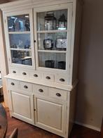 Geleefde landelijke wit houten buffetkast 135 cm, Ophalen, Gebruikt, 100 tot 150 cm, Landelijk