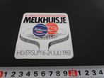 sticker Hilversum 1983 MELKHUISJE Tennis Coca Cola Rothmans, Verzamelen, Stickers, Ophalen, Zo goed als nieuw, Bedrijf of Vereniging