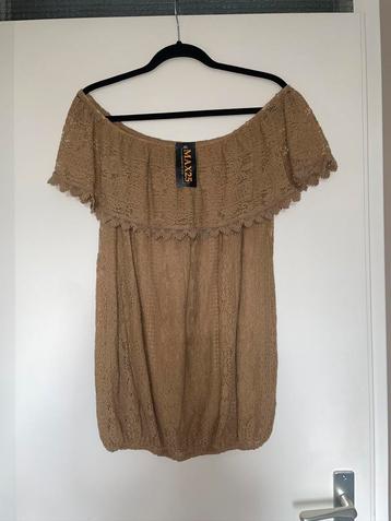 broderie kante off shoulder blouse tuniek mt 42 nieuw beschikbaar voor biedingen