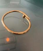 Gouden Spijkerarmband - Universele Maat, Ophalen of Verzenden, Goud