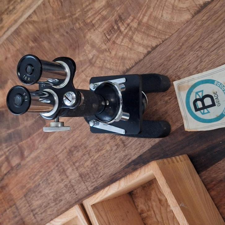 Vintage Microscoop - Klassieker!, Audio, Tv en Foto, Optische apparatuur | Microscopen, Gebruikt, Biologische microscoop, Minder dan 400x