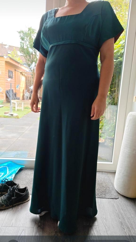 Donkergroene feestelijke jurk, galajurk, maat 50, Kleding | Dames, Gelegenheidskleding, Gedragen, Galajurk, Maat 46/48 (XL) of groter