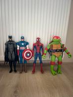 Speelfiguren Turtle Raphael,Spiderman,Captain America,Batman, Ophalen of Verzenden, Zo goed als nieuw, Carnaval