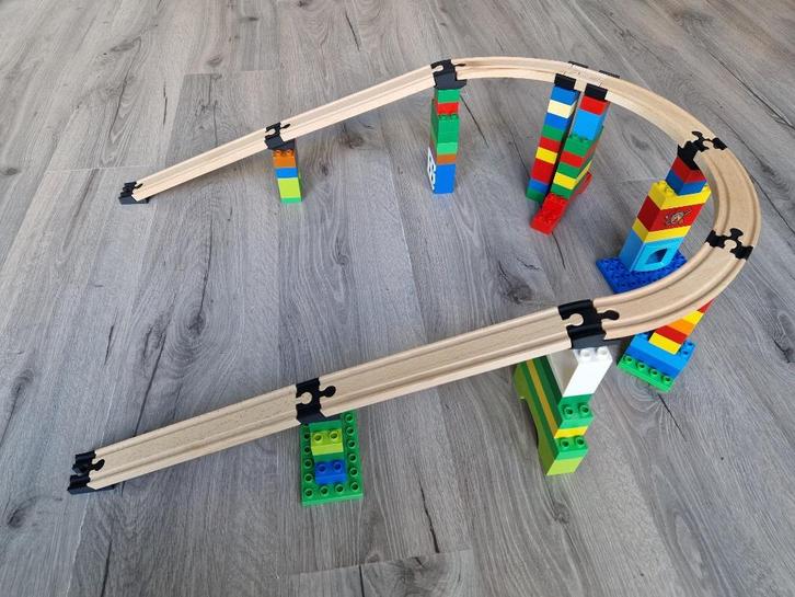 Connectors om Duplo te combineren met de houten treinbaan, Kinderen en Baby's, Speelgoed | Houten speelgoed, Nieuw, Overige typen