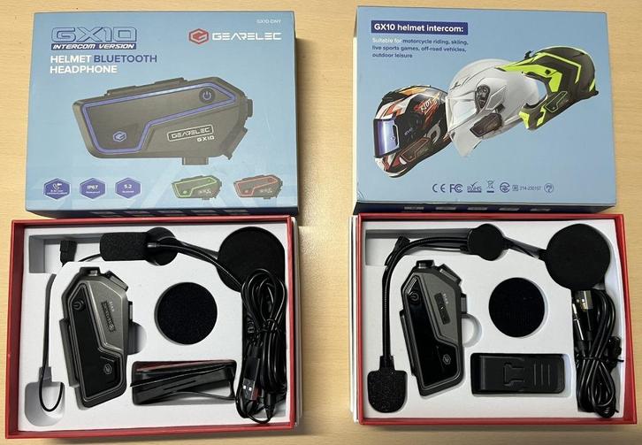 GEARELEC GX10 Bluetooth Motor Intercom Helm Headset, Motoren, Accessoires | Navigatiesystemen, Nieuw, Ophalen of Verzenden