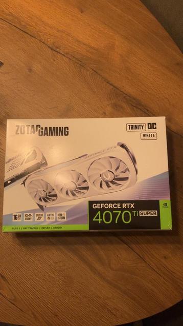 ZOTAC RTX 4070 Ti SUPER Trinity White 16GB videokaart beschikbaar voor biedingen
