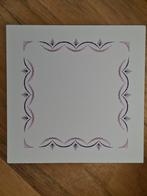 Geborduurde opleg kaart basiskaart wit, Hobby en Vrije tijd, Kaarten | Zelf maken, Ophalen of Verzenden, Zo goed als nieuw, Overige thema's