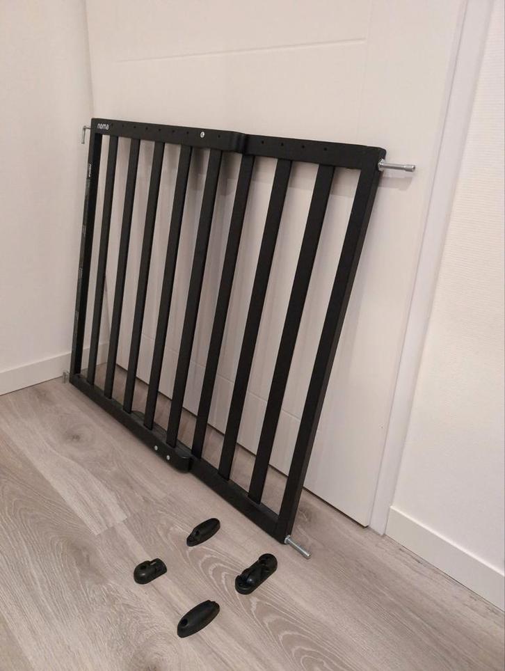 Zwart Noma traphekje, Kinderen en Baby's, Traphekjes, Zo goed als nieuw, Klemhekje, Metaal of IJzer, minder dan 100 cm, Ophalen