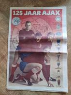 Ajax 125 Jaar. Extra Bijlage Krant - 16 Pagina's, Verzamelen, Tijdschriften, Kranten en Knipsels, Ophalen of Verzenden, 1980 tot heden