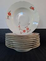 9 Vintage porseleinen diepe borden, Tielsch, Antiek en Kunst, Ophalen of Verzenden