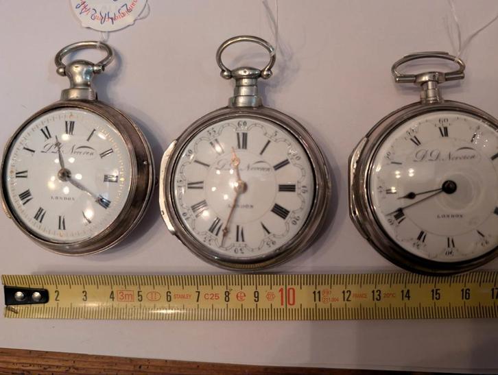 Drie antieke zilveren horloge samen €750. Spillegang, Sieraden, Tassen en Uiterlijk, Horloges | Antiek, Overige merken, Zilver