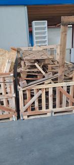 Houten Pallets & Kisten - Gebruikt, Tuin en Terras, Haardhout, Minder dan 3 m³, Ophalen, Overige houtsoorten, Blokken