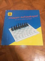 Longfield Glazen schaakspel 35x 35 cm, Ophalen of Verzenden, Zo goed als nieuw
