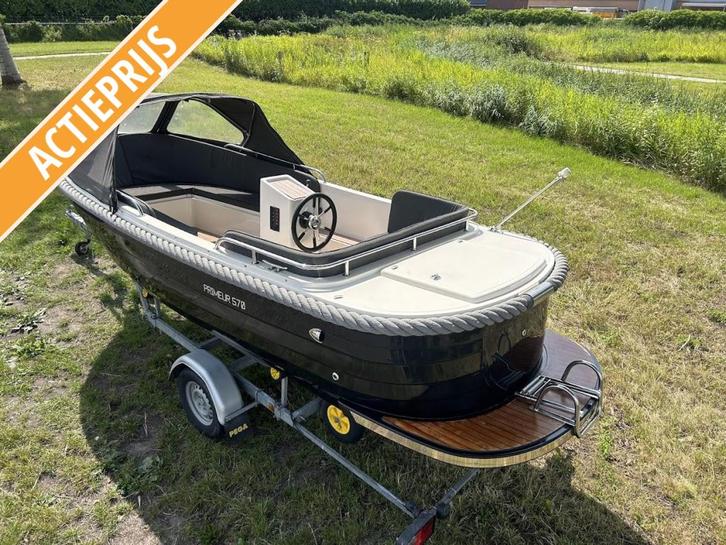 Primeur 570 Tender 15 pk Mercury|zwemplateau|kuipverlichting, Watersport en Boten, Sloepen, Gebruikt, 10 tot 30 pk, 3 tot 6 meter