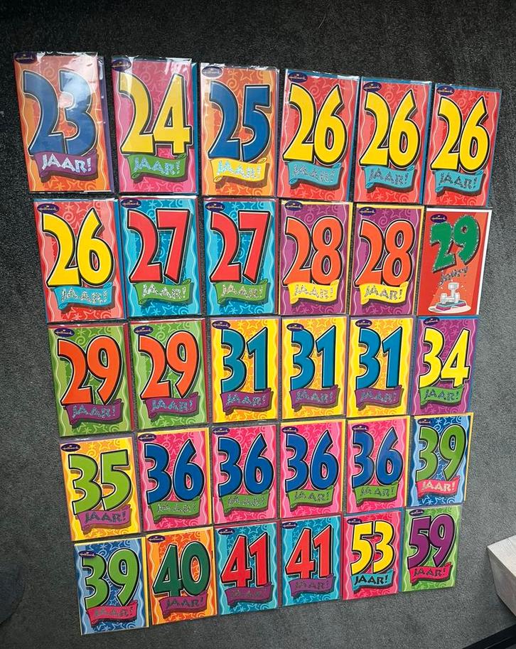 NIEUW - Diverse leeftijdskaarten Hallmark, Diversen, Wenskaarten, Nieuw, Ophalen of Verzenden