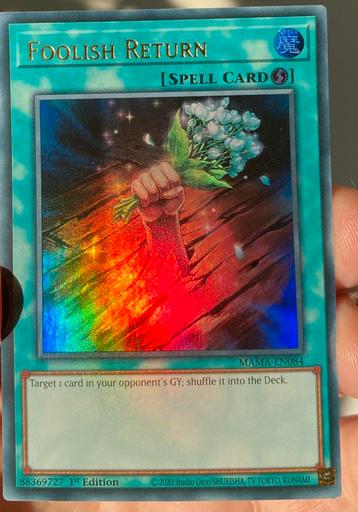 Yu-Gi-Oh! Foolish Return MAMA 1st Ed M/NM ! beschikbaar voor biedingen