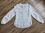 Blouse wit krinkelstof Bisou's Project L 42 / 44 bijna nieuw, Ophalen of Verzenden, Zo goed als nieuw, Maat 42/44 (L), Wit