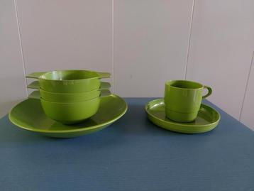 Vintage Mepal groen serviesdelen  beschikbaar voor biedingen