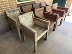 8 Teak Houten Stoelen - Tuin/Terras, Antiek en Kunst, Ophalen
