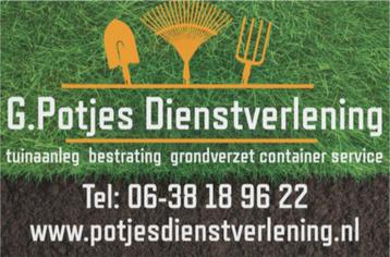 G.Potjes dienstverlening tuinaanleg schuttingen schuurtjes   beschikbaar voor biedingen