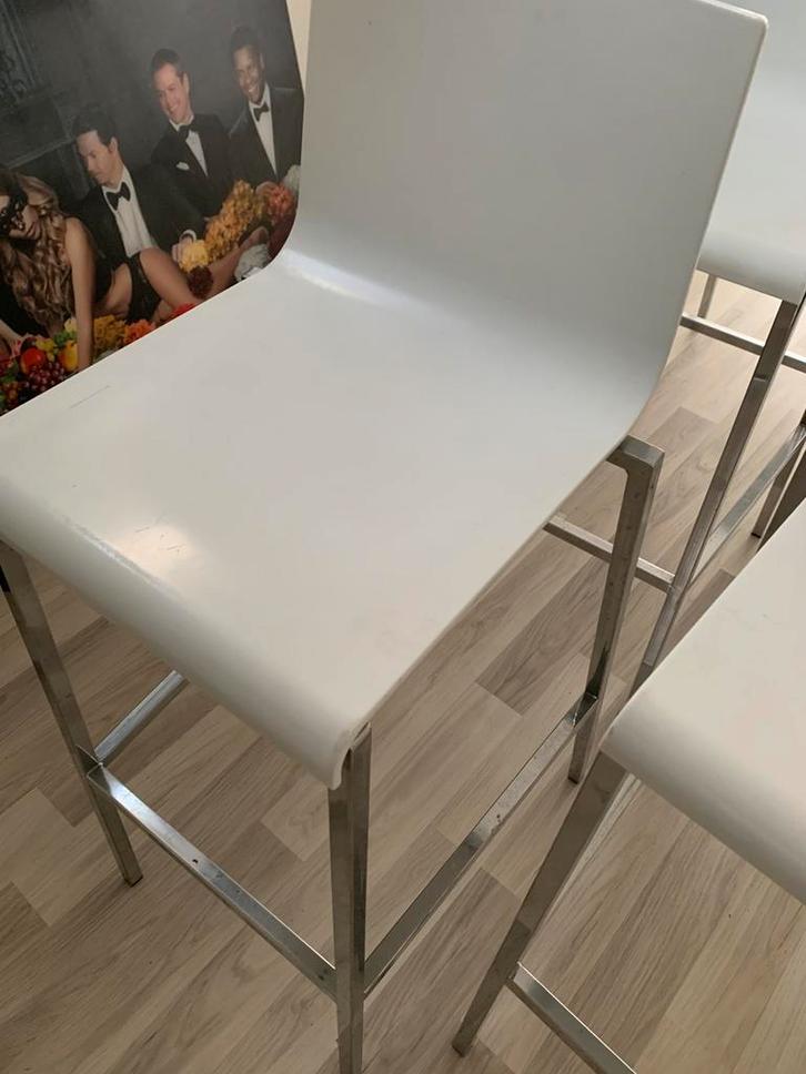 Witte barkrukken Pedrali Kuadra 1322, Huis en Inrichting, Barkrukken