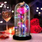 MOONOVA - Roze Galaxy Forever Roos met LED - Magisch Geschen, Ophalen of Verzenden, Nieuw