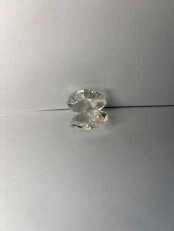 Kristallen Schelp met Parel - Antiek Glas & Kristal Decorati beschikbaar voor biedingen