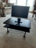 Fraaie zwarte lage  verrijdbare tv tafel 42x65 cm, Ophalen, Zo goed als nieuw, 75 cm of meer, Rechthoekig