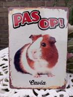Pas op Cavia ! Metalen wandbordje (78), Dieren en Toebehoren, Knaagdieren, Cavia, Na 1 juli 2024