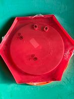 Retro new oldstock spiegel hexagon kunststof rood, Huis en Inrichting, Woonaccessoires | Spiegels, Minder dan 50 cm, Ophalen of Verzenden