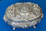 Verzilverd Sieraden Doosje uit de jaren 30-40 op pootjes., Ophalen of Verzenden