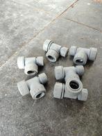 2 aansluitpunten van 22mm, 1 van 15 mm, Doe-het-zelf en Verbouw, Buizen en Afvoer, Overige materialen, Overige typen, Nieuw, Ophalen of Verzenden