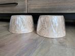 NIEUW! In verpakking 2 mooie brocante lampenkappen, Beige, Rond, Nieuw, Ophalen of Verzenden