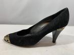 Sergio Rossi, maat 38,5 prachtige zwart suède schoenen., Sergio Rossi, Verzenden, Zwart, Zo goed als nieuw