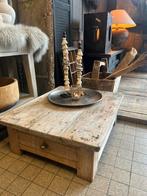 Zwaar teak salontafeltje / india tafel, Huis en Inrichting, Ophalen, Rechthoekig, 50 tot 100 cm, Minder dan 50 cm
