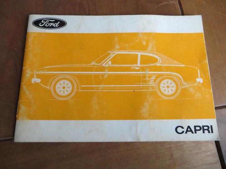 Instructieboek Ford Capri 1973 van 1.3 t/m 3.0 V6, Auto diversen, Handleidingen en Instructieboekjes, Ophalen of Verzenden