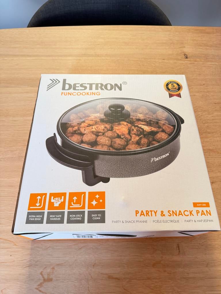 Bestron Hapjespan / Snackpan / warmhoudpan- Nieuw in doos!, Ophalen, Vaatwasmachinebestendig, Nieuw, Tafelgrill