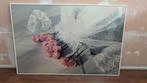 foto 'trouwen' in stevige metalen witte lijst met glas, Ophalen, Oorspronkelijke maker, Zo goed als nieuw, 100 tot 125 cm