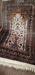 Handgeknoopt Kashmir zijden tapijt - 100x65cm, Crème, 50 tot 100 cm, Zo goed als nieuw, Oosters