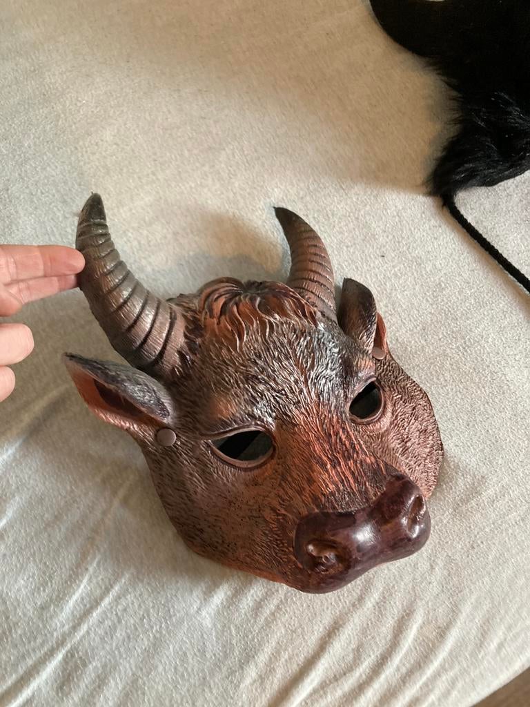 Nog 1  maskers koe rund buffel, Ophalen of Verzenden, Gebruikt, 134 t/m 140, Jongen of Meisje