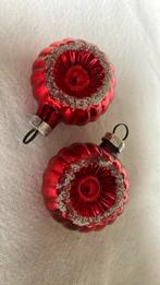 Vintage antieke kerstbal, feathertree rood, Ophalen of Verzenden, Zo goed als nieuw