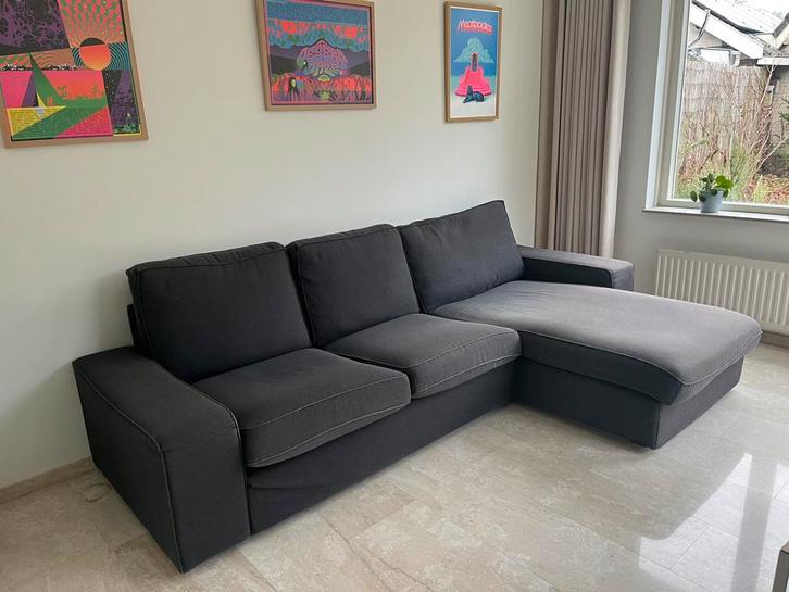 Ikea Kivik bank 3-zits plus chaise longue, Huis en Inrichting, Banken | Bankstellen, Gebruikt, Vierpersoons of meer, Stof, Ophalen