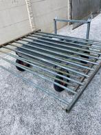 Gegalvaniseerde spijlen hekwerken 4stuks, Tuin en Terras, Tuinhekken en Hekwerk, Ophalen, Gebruikt, IJzer, Spijlenhekwerk