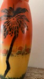 Art Deco,glasvaasJoma, mondgeblazen,frosted glass,antiek, Huis en Inrichting, Woonaccessoires | Vazen, Gebruikt, Overige kleuren