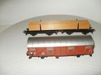 2x Marklin Ho wagons ( Houtwagon en grote goederen wagon ), Hobby en Vrije tijd, Modeltreinen | H0, Wisselstroom, Ophalen of Verzenden