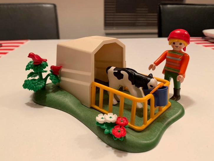 Playmobil Boerin Met Kalf (5124), Kinderen en Baby's, Speelgoed | Playmobil, Zo goed als nieuw, Complete set, Ophalen of Verzenden